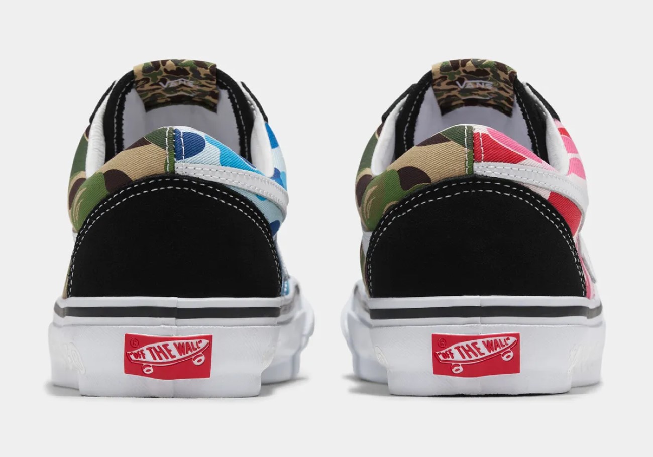 BAPE® and Vans drop Sk8-Mid & Old Skool with signature camouflage print