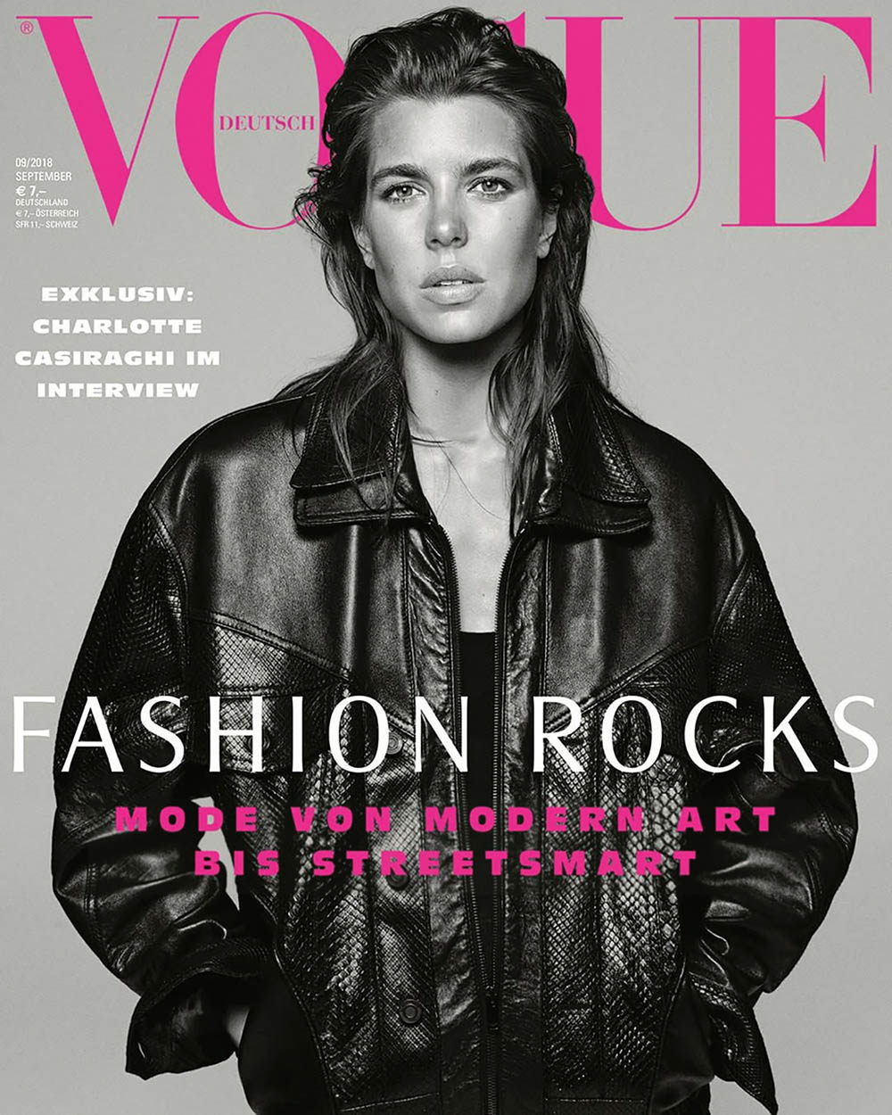 Charlotte Casiraghi covers Vogue Germany September 2018 by Daniel Jackson