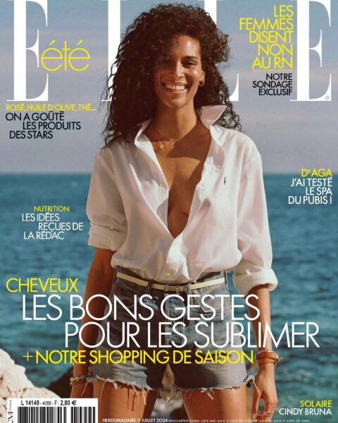 Cindy Bruna covers Elle France July 11th, 2024 by Cameron Hammond