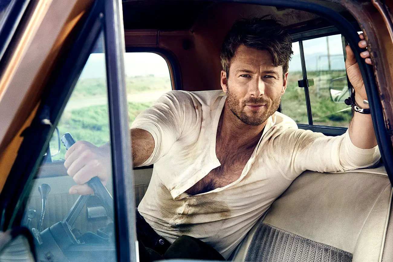 Glen Powell by Matthew Brookes for Vanity Fair June 2024