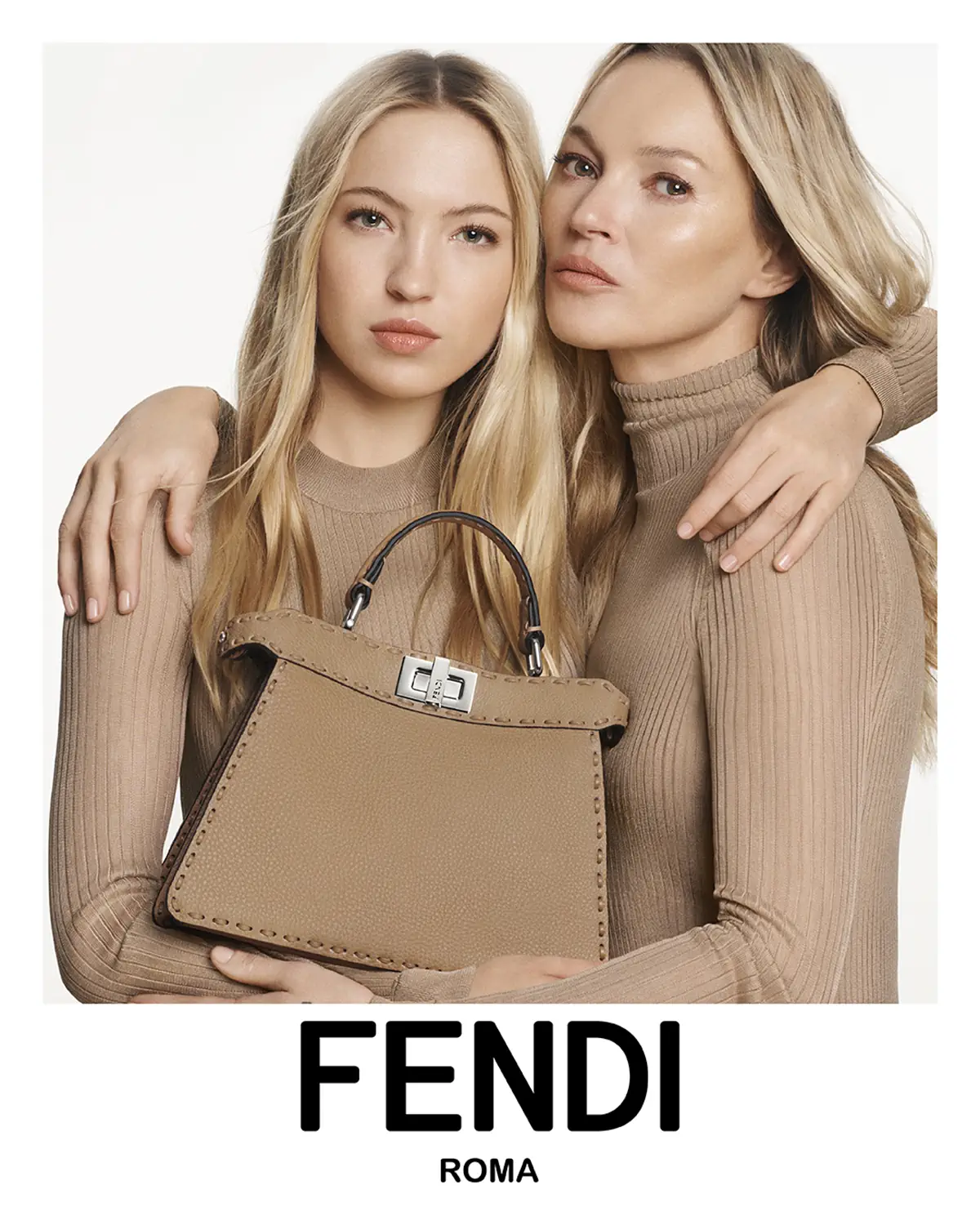 Kate Moss and Lila Moss glow in Fendi 2024 Peekaboo campaign