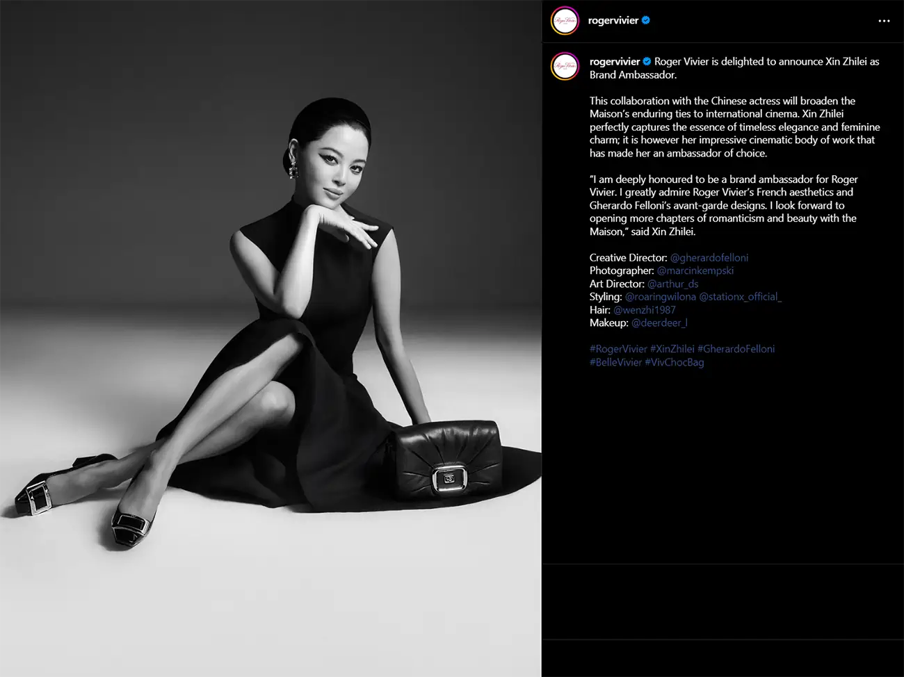 Xin Zhilei becomes Roger Vivier's brand ambassador